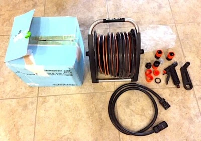 New Claber AquaPony Kit Compact hose reel you can hang on the wall or transport - Image 1 of 4