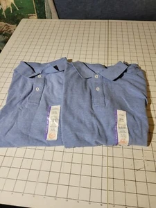Wonder Nation School Uniform Short Sleeve Polo Shirts XL 14-16  ( 2 )  Lt Blue - Picture 1 of 3
