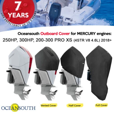 Oceansouth Outboard Cover for Mercury 250HP, 300HP, 200-300 PRO XS 4STR V8 4.6L