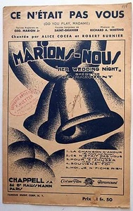 Partition alt partitur sheet music = Alice Cocea - Ce n'était pas vous - Picture 1 of 2