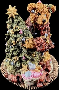 Figurine Collectors Edition Boyds Bears Elliot And The Tree Christmas  1994 39E - Picture 1 of 11