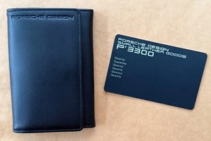 Porsche Design P’ 3300 Credit Card Holder Black Leather - Snap Closure - Picture 1 of 7