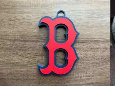 Boston Red Sox Oversized Necklace – Bold MLB Fan Pendant for Red Sox Nation - Image 1 of 2