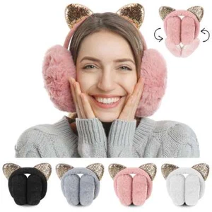 Headband Earmuffs Non-slip Anti-freeze Unisex Rabbit Plush Earflap Warm Cute USA - Picture 1 of 20