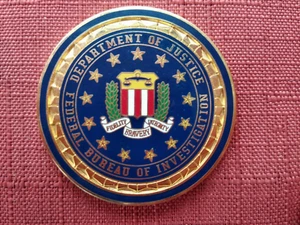DEPARTMENT OF JUSTICE, FEDERAL BUREAU OF INVESTIGATION CHALLENGE COIN - Picture 1 of 2