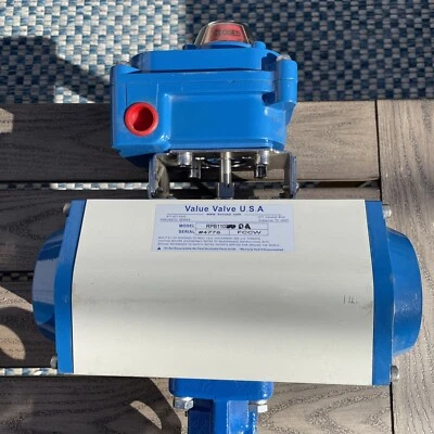 Value Valve Butterfly RPB110DA + Interruptor LS-IP67 + SV N53108-DC24V-N Foto 1 de 4
