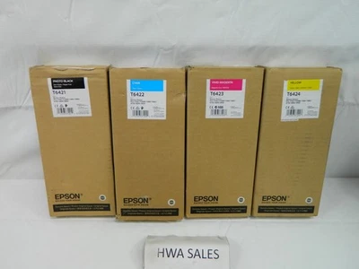 4 cartuchos de tinta originales Epson T6421 T6422 T6423 T6424 OEM NUEVO SELLADO Foto 1 de 4