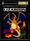 1998 BANPRESTO PENCIL BOARD POCKET MONSTERS NO. 6 LIZARDON BGS 9.5