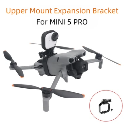 For DJI MINI 5 PRO Top Mount Bracket Versatile Adapter for Action Cameras - Image 1 of 4