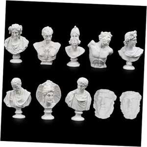 Greek Roma Bust Figurine God Statue Renaissance Sculpture Mythology Decor Set a - Picture 1 of 7