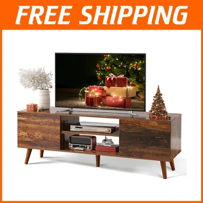 Mueble TV moderno de mediados de siglo, diseño resistente Foto 1 de 4