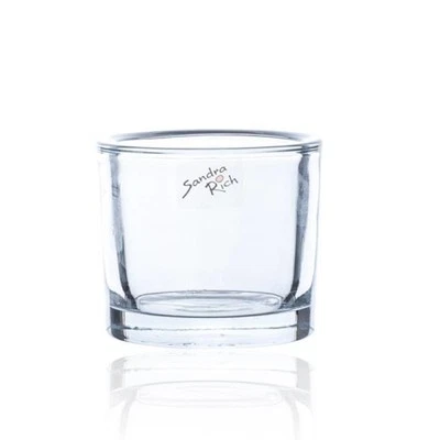 12er Set Teelichthalter CYLI HEAVY H. 8cm D. 9cm rund transparent Sandra Rich - Bild 1 von 2