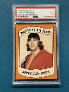 1982 Wrestling All Stars #7 Kerry Von Erich RC PSA 5 - Picture 1 of 2