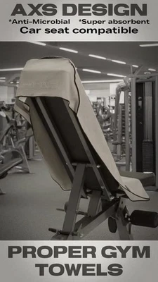 Toalla de protección de asiento de coche/equipo de gimnasio gris diseño AXS Foto 1 de 3