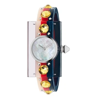 RELOJ GUCCI YA143524 BRAZALETE WEB MADREPERLA JOYAS ABEJA $1,050 Foto 1 de 4