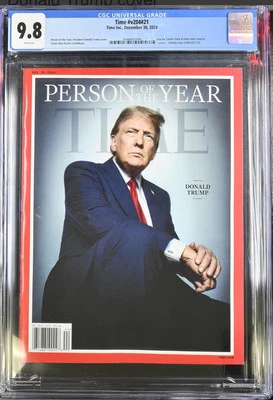 DONALD TRUMP  RARE Time Mag NEWSSTAND President PERSON OF THE YEAR 2024 CGC 9.8 - Image 1 of 2