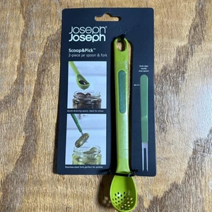Joseph Joseph Juego de 2 Piezas Tarro Cuchara y Tenedor Cuchara Verde Pickle Pickle Mango Largo - Imagen 1 de 6