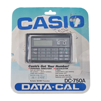 Retro CASIO DC-750A DATA-CAL - Data Storage / Calculator - New in Package - Image 1 of 4