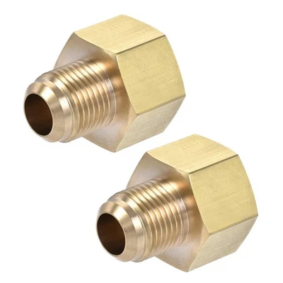Laiton Tuyau 3/8" évasé Mâle 1/2" Femelle Tube Adaptateur Connecteur 2Pcs - Photo 1/4