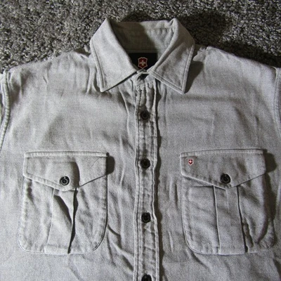 Camisa Victorinox Para Hombres M Franela Sarga Campamento Senderismo Utilidad Aire Libre Informal Foto 1 de 4