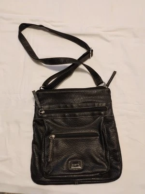 Cartera bandolera Rosetti negra de imitación de cuero B3 Foto 1 de 4