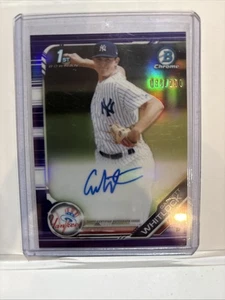Bowman Chrome Purple Refractor Garrett Whitlock 2019 automático #CPA-GW/250 RC - Imagen 1 de 2