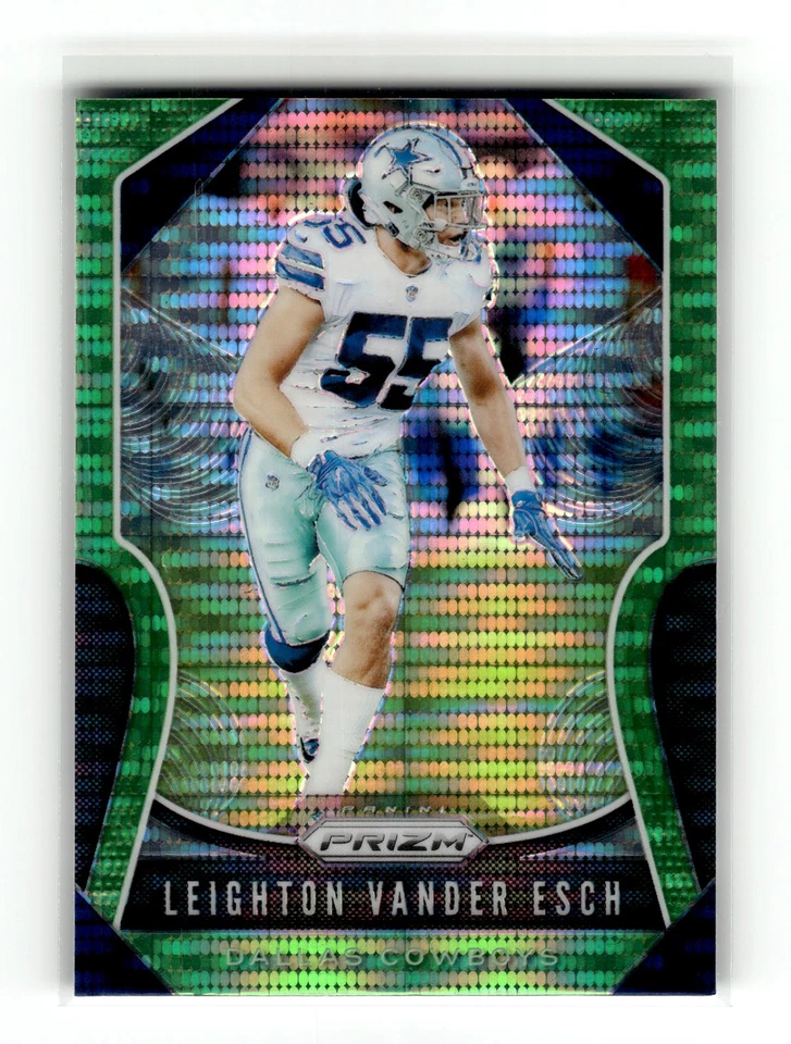 Leighton Vander Esch 2019 Panini Prizm #41 Dallas Cowboys Neon Green Pulsar - Image 1 of 1
