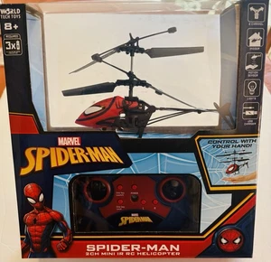 Marvel Spider-Man 2CH Mini IR RC Helicopter MOTION SENSOR USB CHARGER LIGHTS NEW - Picture 1 of 9