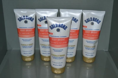 (5) Loción corporal y facial diaria Gold Bond Body Bright con vitamina C, 8 oz cada una Foto 1 de 3