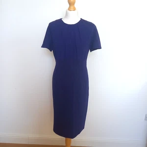 M&S Autograph UK 16 Elegant Bodycon Sheath Dress Cobalt Blue - Picture 1 of 8