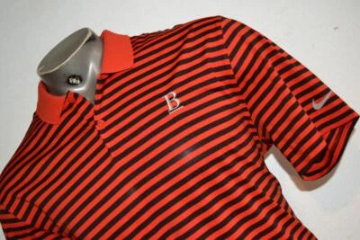 36757 Nike Polo de Golf Negro Naranja Rayas Poliéster Talla XL Para Hombres Foto 1 de 4