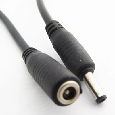 DC Power 3.5mm x 1.35mm Male To Female Camera Extension Connector Adapter Cable - Image 1 of 4