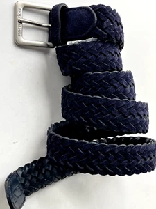 Vineyard Vines Herren Gürtel Größe 40 blau geflochtenes geflochtenes Leder - Bild 1 von 8