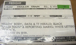 Walthers "N" Trailer Train Flat Car Decals #1500 - Picture 1 of 2