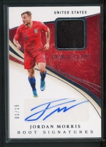 2020 JORDAN MORRIS 01/15 AUTO BOOT PANINI IMMACULATE COLLECTION AUTOGRAPHS