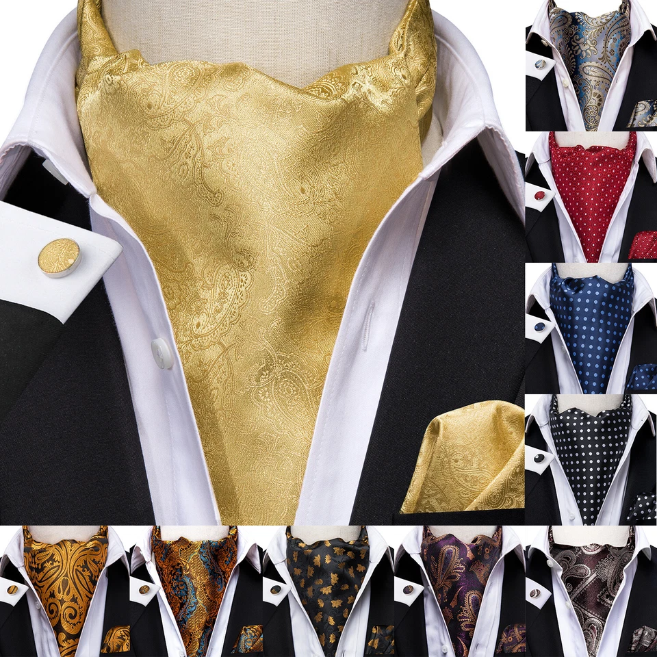 Para hombres Ascot Cachemira Floral Corbata Ajustada Corbata Jacquard Tejido Ocio Fiesta Foto 1 de 1