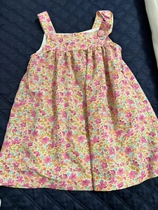 vestito sole classico stravagante bambina rosa floreale smocked aste 3t - Foto 1 di 3