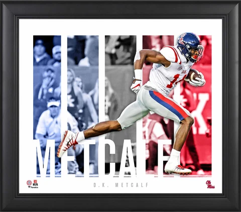 D.K. Metcalf Ole Miss Rebels Framed 15x17 Player Panel Collage Cover
