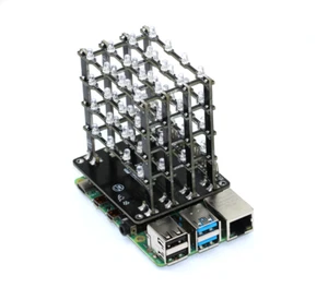 PiCube 4x4x4 LED CUBE for Raspberry Pi 4, 3, 2, Zero and A+ - Afbeelding 1 van 1