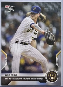 2021 Topps Now #OS-25 Josh Hader Base Card Off Season