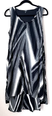 Просто Vera Vera Wang платье Sz средний карманы с подкладкой высоты низкого Lagenlook необработанный край - Изображение 1 из 4