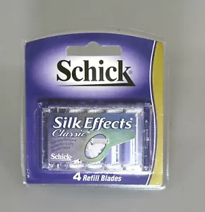 TOTALMENTE NUEVO Schick Silk Effects Classic 4 hojas de afeitar de recarga - Imagen 1 de 2