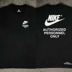 Nike “ Authorized Personnel Only ” T-Shirt In Black Men's Size Extra Small RARE - Picture 1 of 15