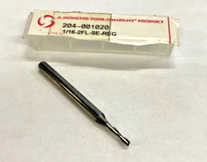 New Monster Tool USA 1/16" 2FL-SE-REG Solid Carbide End Mill, 204-001020 - Picture 1 of 4