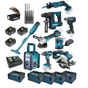 Makita Akku Combo Set 18V XXL inkl. DSS501 DGA511 DMR112 DCL180 Makpacs & Bitset - Bild 1 von 8