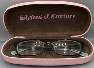 Juicy Couture JU119 01S6 135mm Vollrand Rechteck Brille/mit Etui Schwarz Türkis - Bild 1 von 8