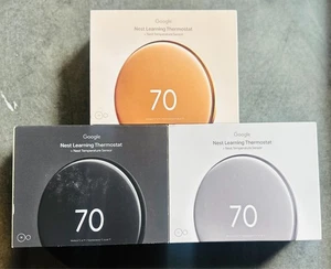 (NEW) SEALED Google Nest Learning Thermostat 4th Gen With Sensor – All Colors - Picture 1 of 15