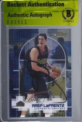 Auténtico automático BAS 2000-01 Topps Finest Raef LaFrentz #17 Foto 1 de 2