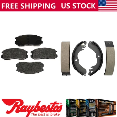 Kit de pastillas de freno y zapatas de freno delanteras traseras metálicas para Dodge Colt 1991-1992 Foto 1 de 4