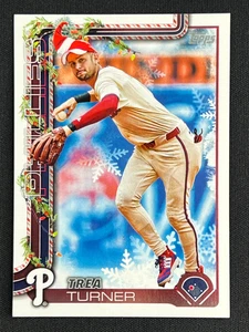 Trea Turner 2025 Topps Holiday Santa Hat Short Print SP H90 Phillies - Bild 1 von 2